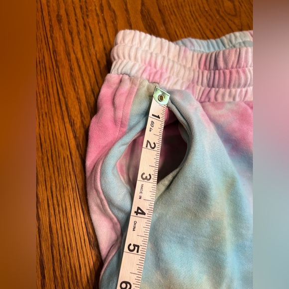 Amaryllis Colorful Bright Pink Teal Tie-Dye Sweatpant Joggers Size L - Picture 7 of 7